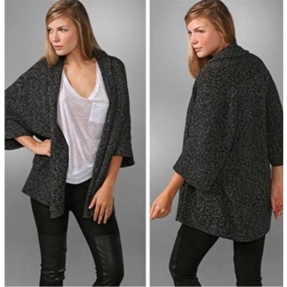 Theory Cardigan Womens Large Chunky Knit Wool Cashmere Zuma Big Nickname - Picture 1 of 5